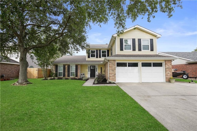 126 Silverwood Dr, Slidell, LA 70461 - traditional home with concrete driveway, a garage, and brick siding
