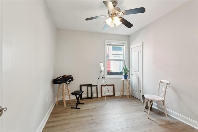 3222 Orleans Ave, New Orleans, LA 70119 - sitting room featuring light wood-style flooring and baseboards