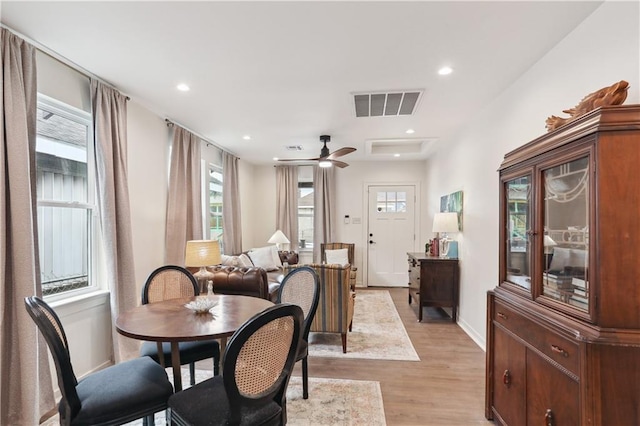 240810 Saint Anthony St, New Orleans, LA 70119 - dining space with light wood-type flooring, recessed lighting, and baseboards