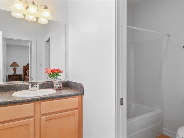 5840 Eads St, New Orleans, LA 70122 - full bathroom with vanity and toilet