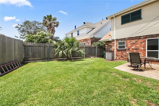 5120 Belle Dr, Metairie, LA 70006 - view of yard featuring a patio area and central air condition unit