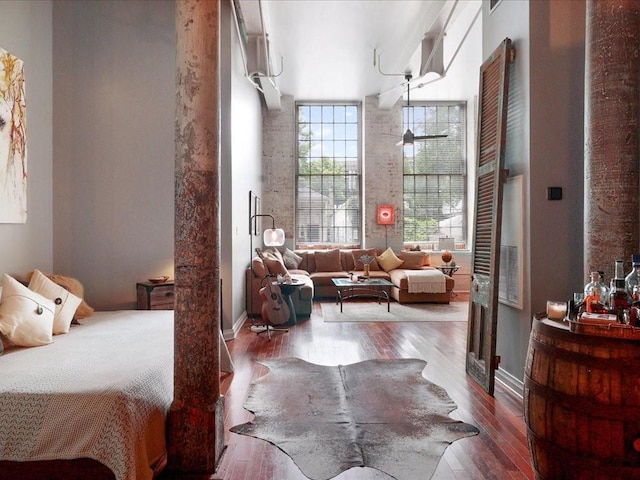 bedroom featuring wood-type flooring
