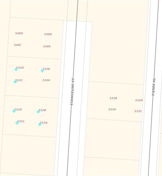 532 Evangeline Ct, La Place, LA 70068 - parcel map