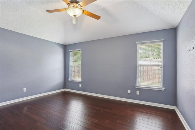 2728 Sprig Dr, Marrero, LA 70072 - spare room with plenty of natural light, wood finished floors, a textured ceiling, ceiling fan, and baseboards