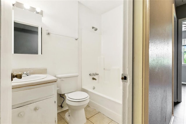 27 Pinewood Ct, New Orleans, LA 70114 - full bathroom featuring vanity, toilet, tile patterned flooring, and bathing tub / shower combination