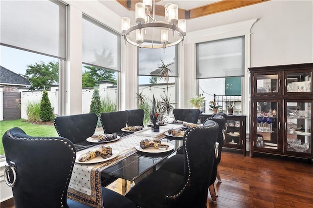 486 Cercle Du Lac, Covington, LA 70433 - dining area with a chandelier and wood-type flooring
