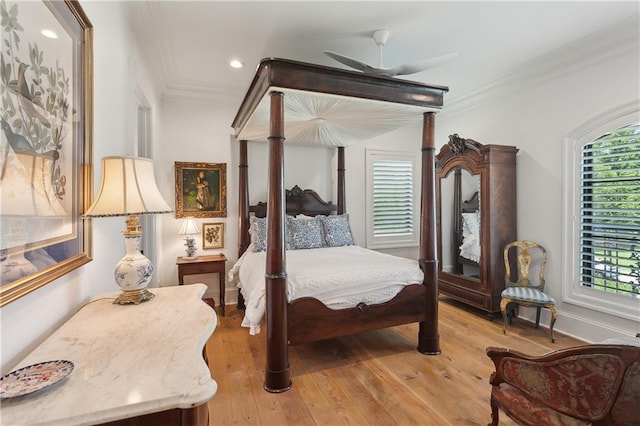 181 Windermere Way, Madisonville, LA 70447 - bedroom with crown molding, light wood-type flooring, and recessed lighting