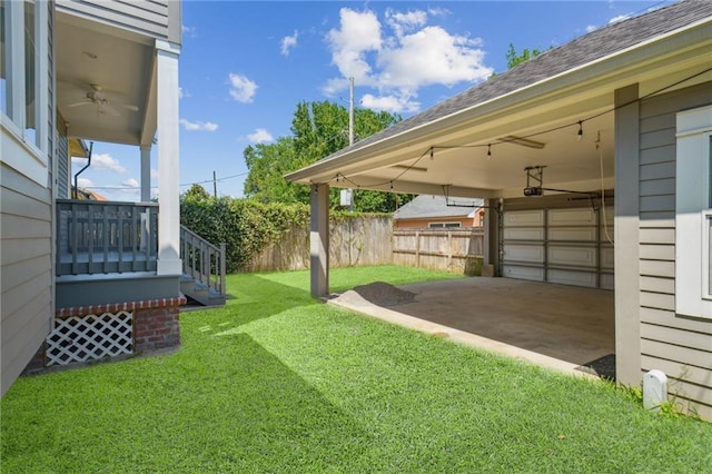 view of yard with a patio