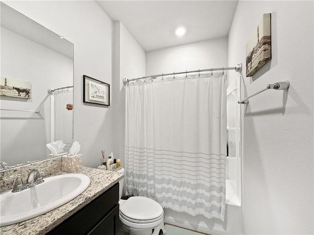 4502 Marais River Dr, Slidell, LA 70461 - bathroom with shower / tub combo, toilet, and vanity