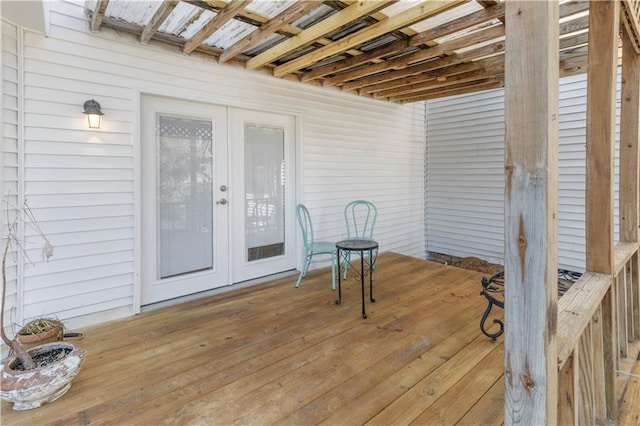 112 Napoleon Ave Unit 30, Slidell, LA 70460 - wooden terrace with french doors