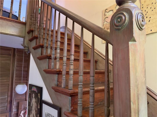 view of stairway