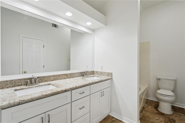 1155 Milan Dr, Mandeville, LA 70448 - full bath featuring double vanity and recessed lighting