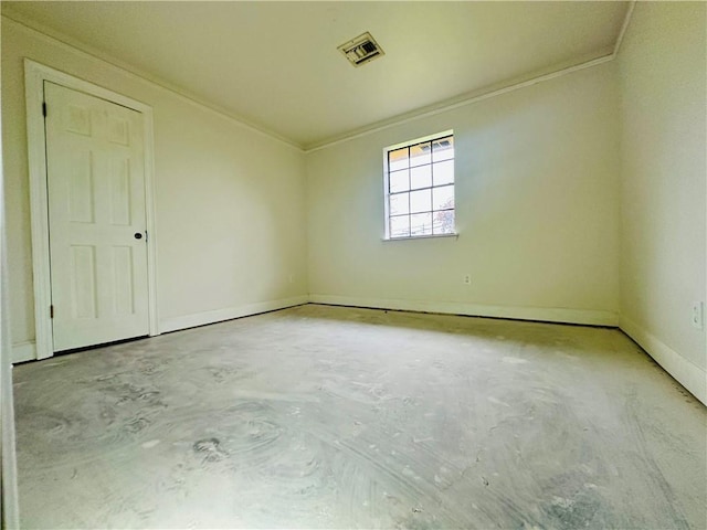 4408 Janice Ave, Metairie, LA 70003 - unfurnished room with ornamental molding, baseboards, and unfinished concrete flooring