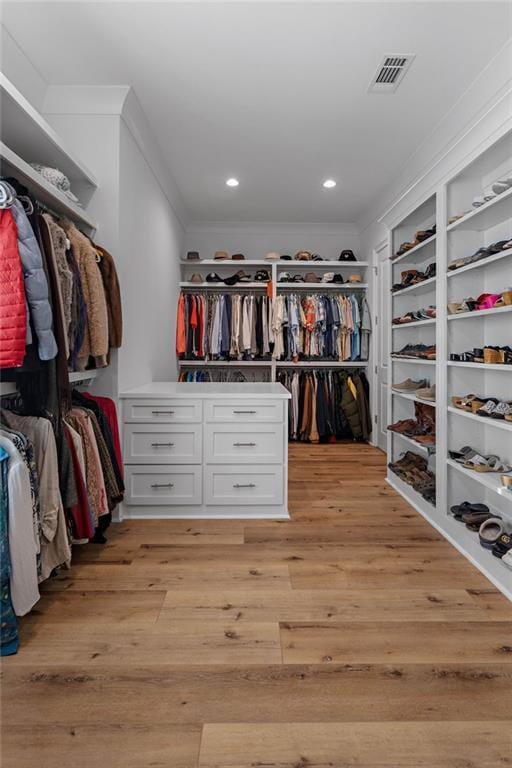 972 Camphill Dr, Abita Springs, LA 70420 - walk in closet featuring light wood-type flooring