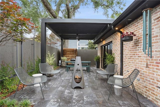 1712 Upperline St, New Orleans, LA 70115 - view of patio / terrace with a fenced backyard and outdoor dining space