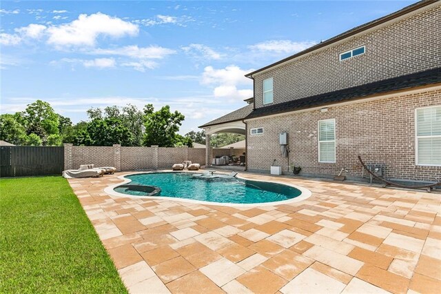 159 Elaine Ave, Harahan, LA 70123 - view of pool featuring a patio area and a pool with connected hot tub