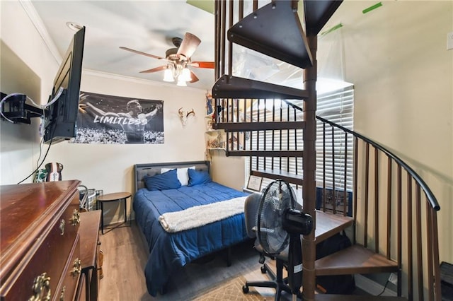 510 Nursery Ave, Metairie, LA 70005 - bedroom with ornamental molding and wood finished floors