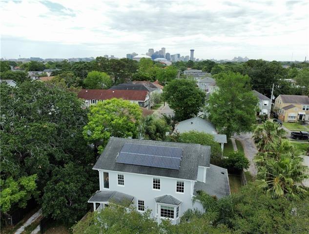 aerial view of residential area