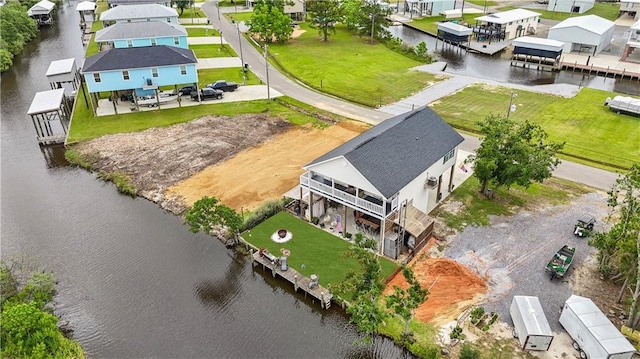 4102 Pennsylvania St, Bay Saint Louis, MS 39520 - aerial perspective of suburban area with a large body of water