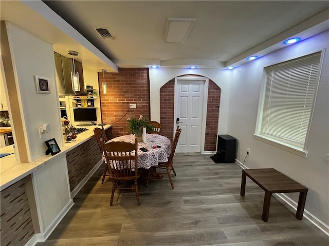 3278 Glen Eagle Ln, Kenner, LA 70065 - dining area with wood finished floors and baseboards