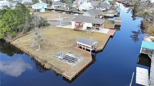 11020 Delaware St, Bay Saint Louis, MS 39520 - aerial view of residential area with a large body of water