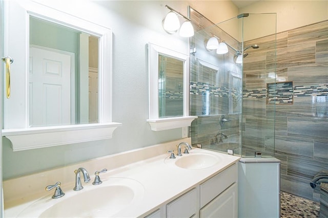 1413 Royal Palm Dr Unit A, Slidell, LA 70458 - full bath with a tile shower and double vanity