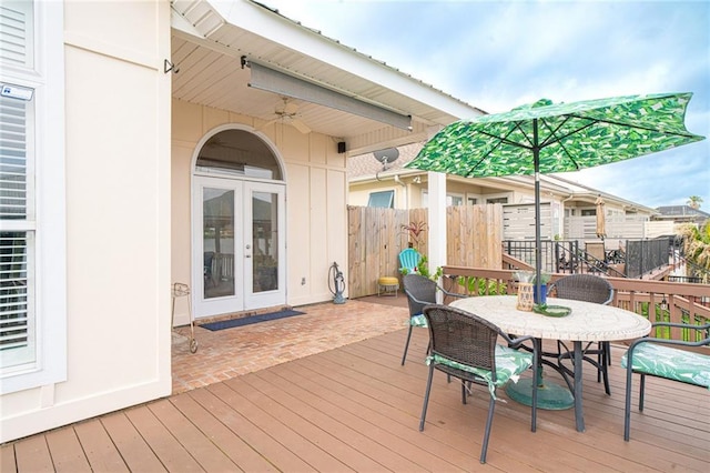 1413 Royal Palm Dr Unit A, Slidell, LA 70458 - wooden deck featuring french doors and outdoor dining area