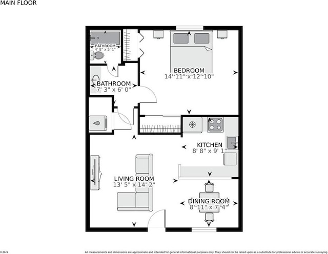 500 Lake Marina Ave Unit 408, New Orleans, LA 70124 - view of floor plan / room layout
