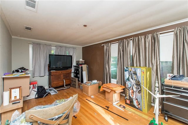 710 W Michigan St, Hammond, LA 70401 - living area with crown molding and wood finished floors