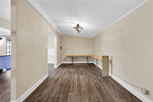 2437 Jonquil St, New Orleans, LA 70122 - empty room with crown molding, wood finished floors, and baseboards