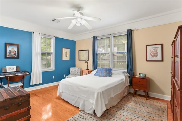5800 Memphis St, New Orleans, LA 70124 - bedroom featuring light wood-style floors, baseboards, and a ceiling fan