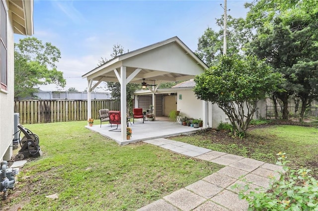 5800 Memphis St, New Orleans, LA 70124 - view of yard with a patio area and ceiling fan