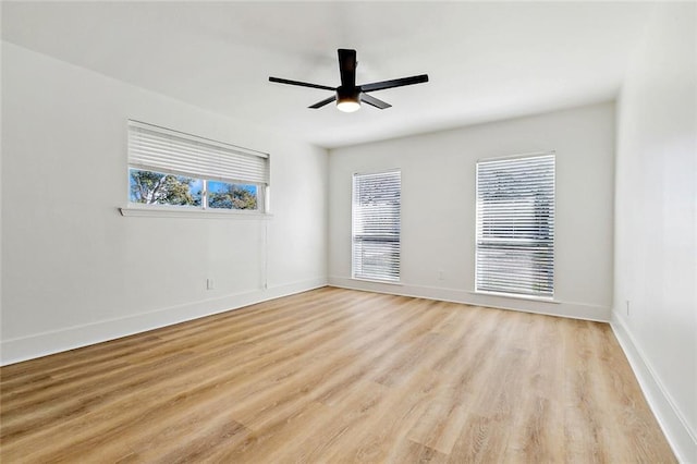 5116 Wilson Dr, Metairie, LA 70003 - spare room with light wood-type flooring, baseboards, and ceiling fan