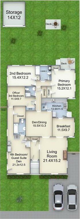3519 Octavia St, New Orleans, LA 70125 - floor plan / room layout