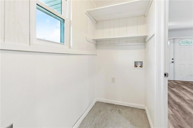400 Sophia St, River Ridge, LA 70123 - washroom with washer hookup, wood finished floors, and baseboards