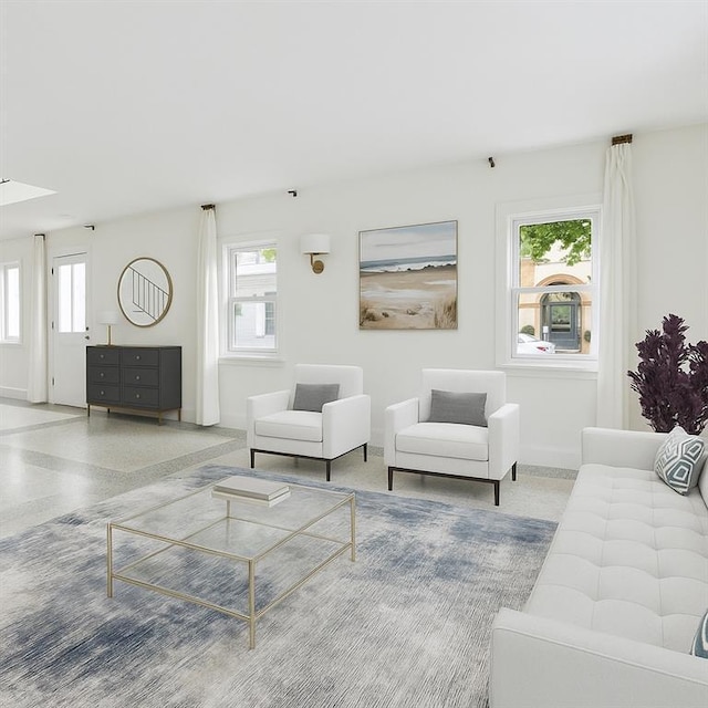 1729 Prytania St, New Orleans, LA 70130 - living room with baseboards and healthy amount of natural light