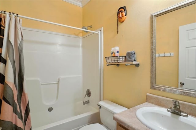 3115 Conti St, New Orleans, LA 70119 - bathroom featuring toilet, vanity, and shower / bath combination with curtain