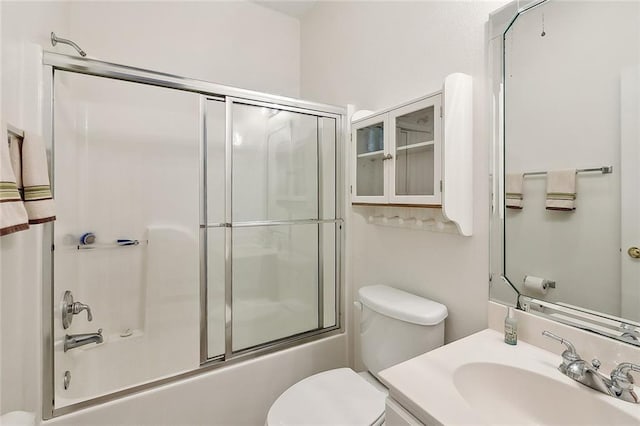 101 Portrush Dr, La Place, LA 70068 - full bathroom featuring toilet, enclosed tub / shower combo, and vanity