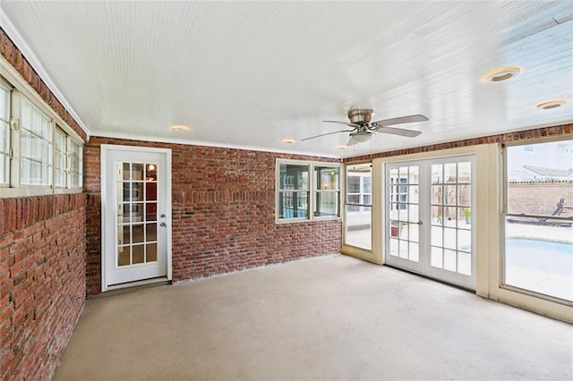 3501 Pin Oak Ave, New Orleans, LA 70131 - unfurnished sunroom with french doors and plenty of natural light