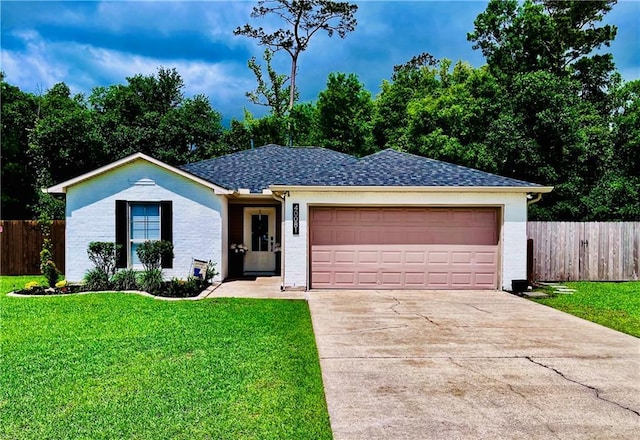 40081 Bismark St, Ponchatoula, LA 70454 - ranch-style home with driveway, a garage, and a shingled roof