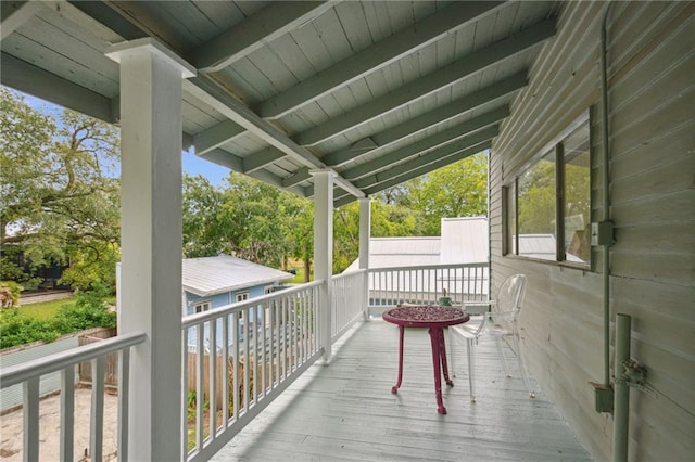view of wooden terrace