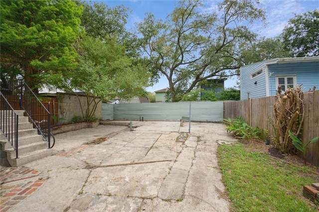 view of patio featuring a fenced backyard