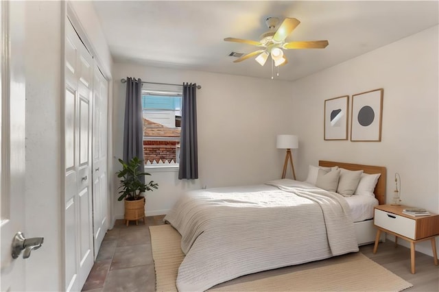 5801 Ruth St, Metairie, LA 70003 - bedroom with a closet and ceiling fan