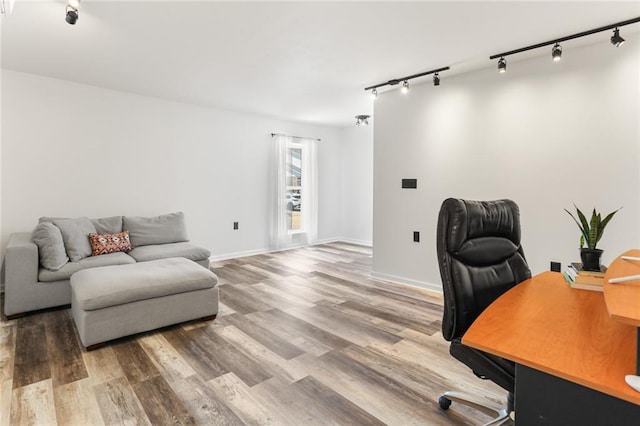 5801 Ruth St, Metairie, LA 70003 - office featuring track lighting and wood finished floors