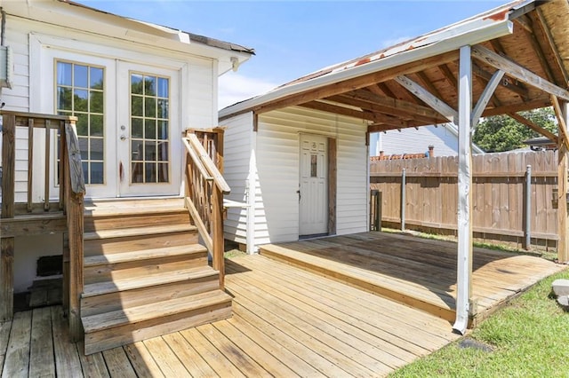 5801 Ruth St, Metairie, LA 70003 - deck with french doors