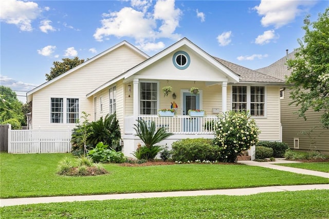 view of front of home featuring covered porch