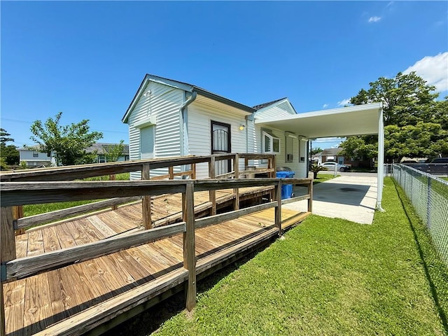 4560 Laine Ave, New Orleans, LA 70126 - view of property exterior with a wooden deck