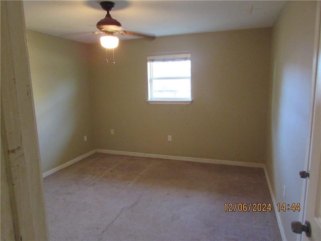 7812 Scottwood Dr, New Orleans, LA 70128 - unfurnished room featuring carpet floors, ceiling fan, and baseboards