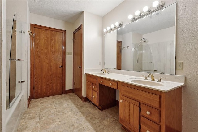 201 Natchez Pl, Mandeville, LA 70471 - full bathroom featuring double vanity,  shower combination, and tile patterned flooring