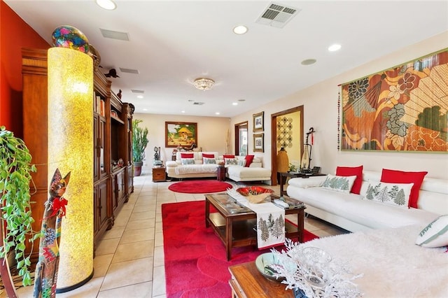 402 28th St, New Orleans, LA 70124 - living room with light tile patterned floors and recessed lighting